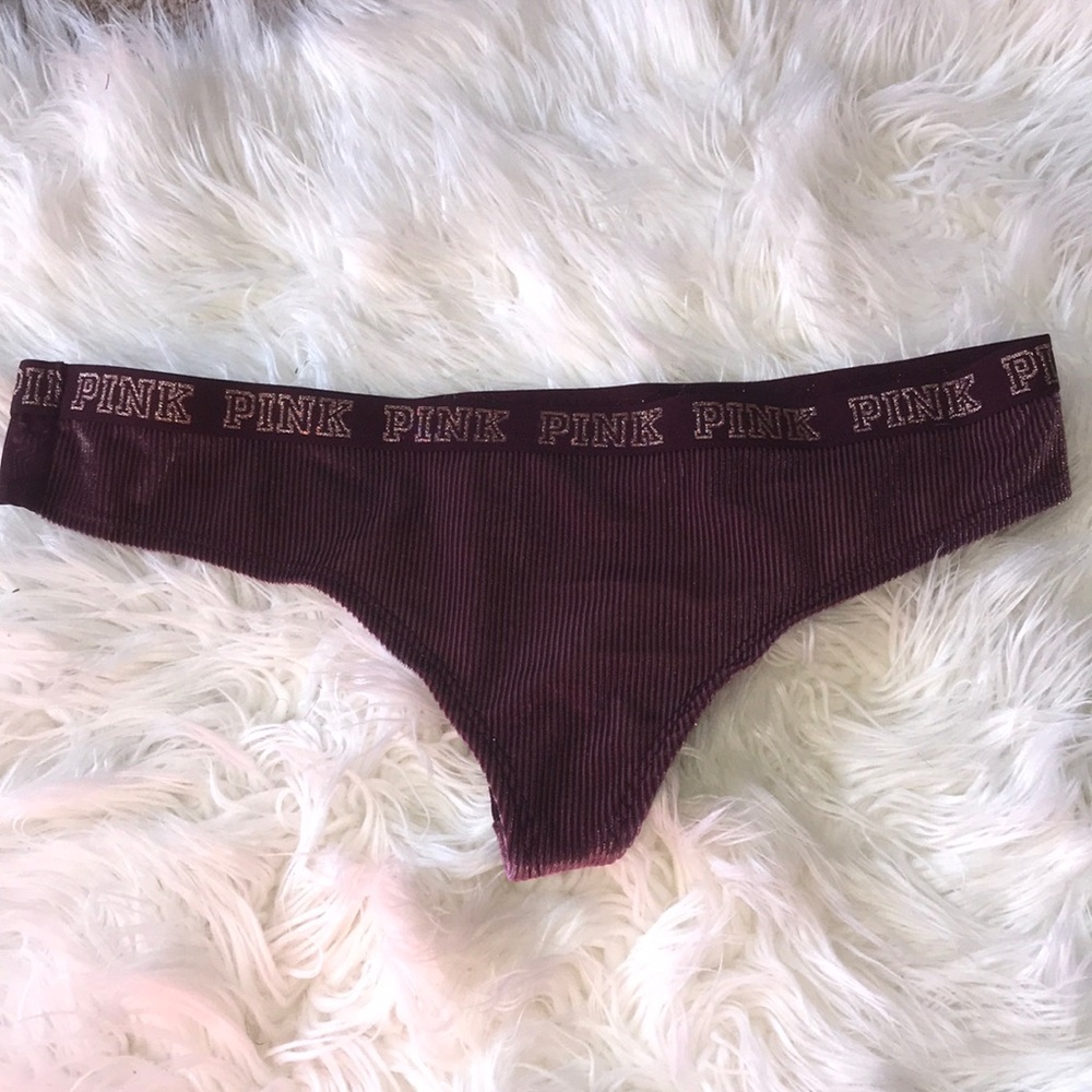 NEVER WORN BEFORE PINK VELVET THONG